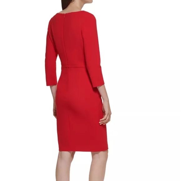 Calvin Klein Women's Crepe Bow-neck Sheath Dress-NWT - Picture 3 of 7